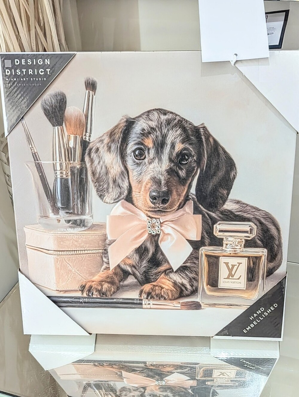New Designer District Studios Dachshund Doxie Dog Perfume Makeup Luxe Art Print